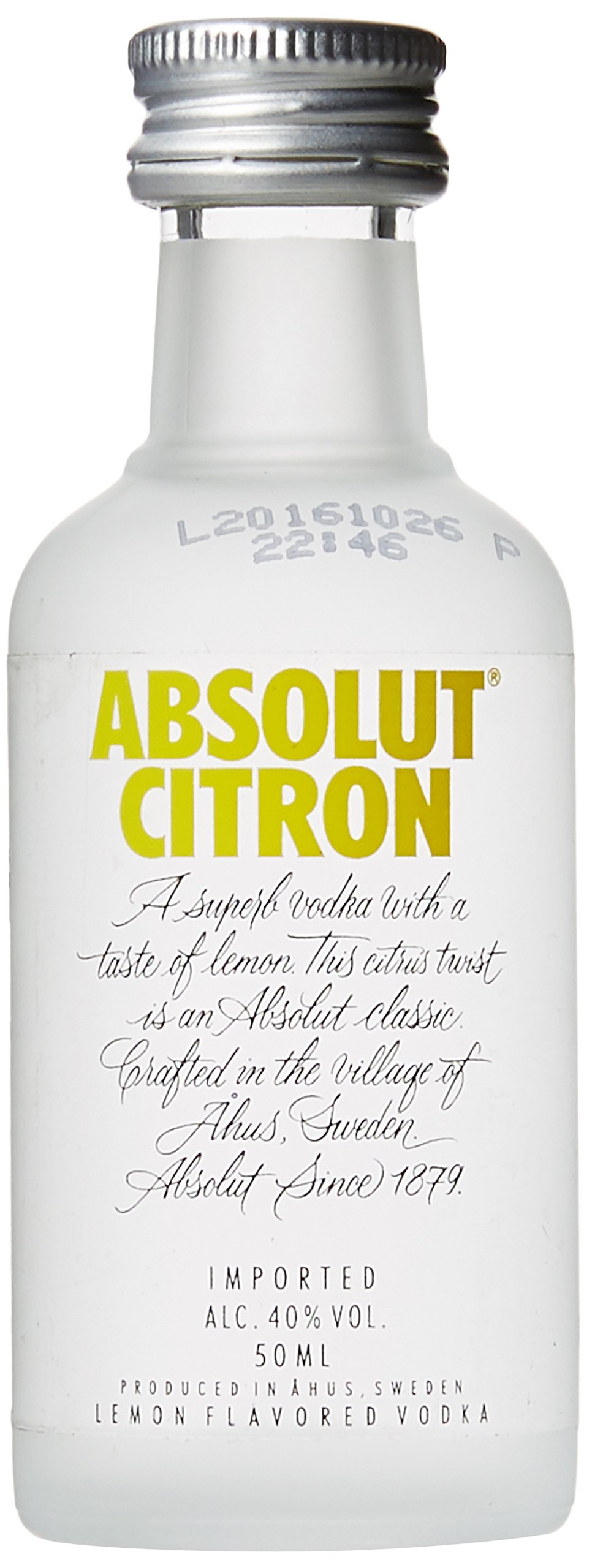 Absolut Citron Vodka Miniature 5cl Single Bottle