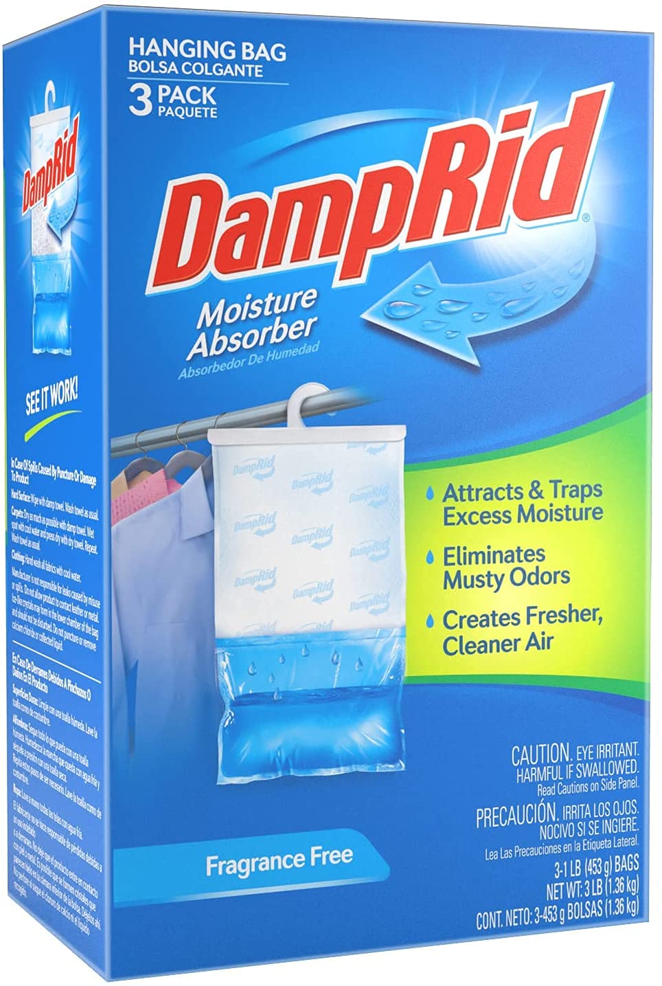 DampRid 42 oz. Fragrance Free Hanging Bag (3Pack) Amazon.in Home