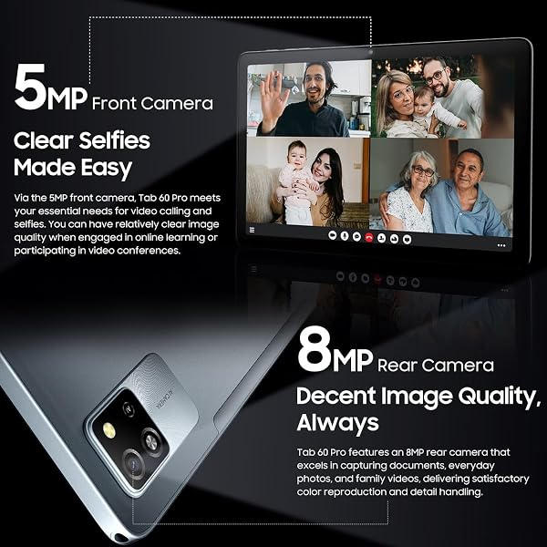 Blackview Tab 60 Pro | 10,1″ HD+ Display | 24GB RAM (8GB + 16GB) + 128GB (2TB) | Batteria 7700 mAh | Fotocamere 8 MP+5 MP | GPS | LTE | Dual SIM/TF | 2 anni di garanzia | Alga Verde - 4