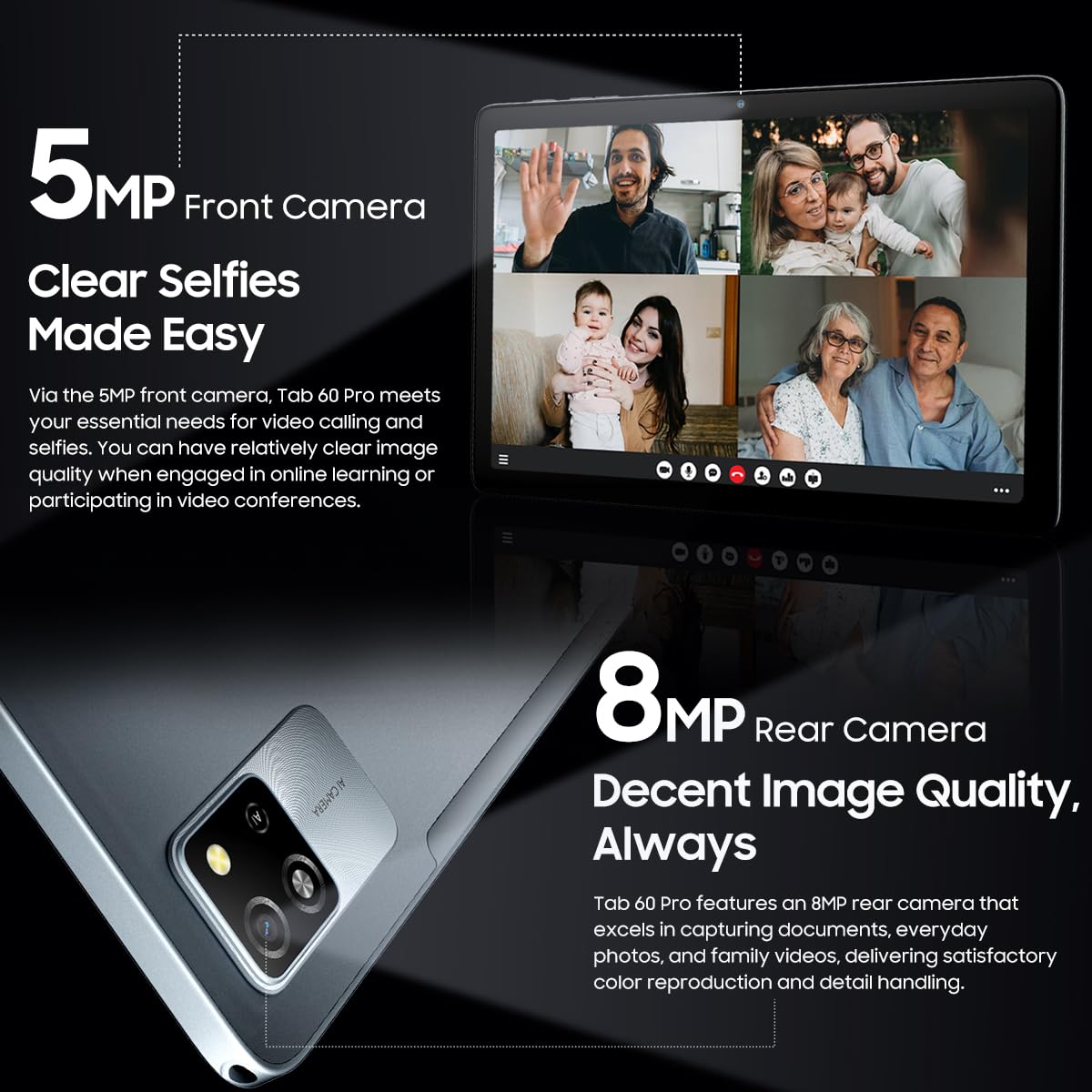 Blackview Tab 60 Pro | 10,1″ HD+ Display | 24GB RAM (8GB + 16GB) + 128GB (2TB) | Batteria 7700 mAh | Fotocamere 8 MP+5 MP | GPS | LTE | Dual SIM/TF | 2 anni di garanzia | Alga Verde - 5