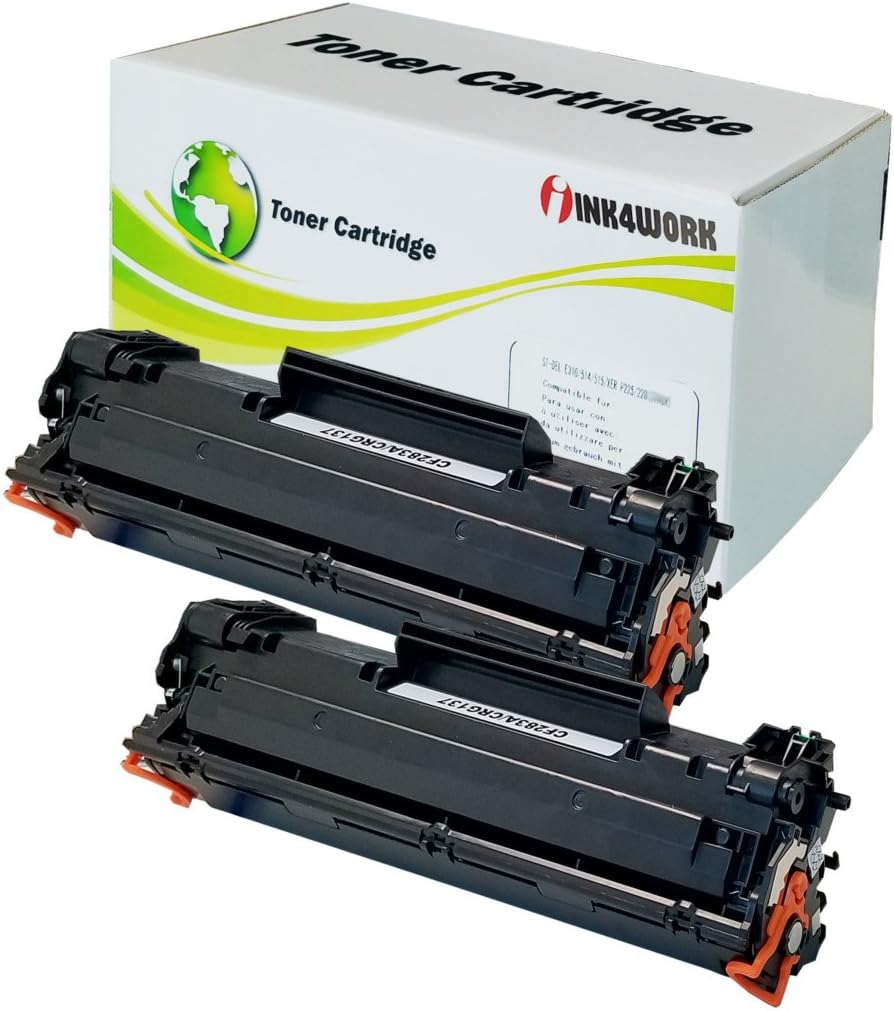 INK4WORK 2 Pack Compatible Toner Cartridge Replacement for HP CF283A 83A & Canon 137 CRG137 for LaserJet Pro M125a M125nw M127fn M128fn M225dn M201 ImageClass LBP151dw MF212w MF216n MF217w MF227dw