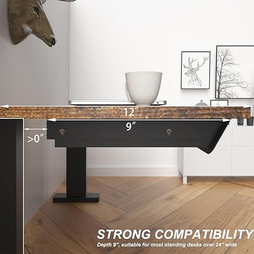 Miniatura 5 de Gaxomo Cajón deslizante montado debajo del escritorio con panel de inclinación de 60 grados para extraer, organizador de almacenamiento grande de 15
