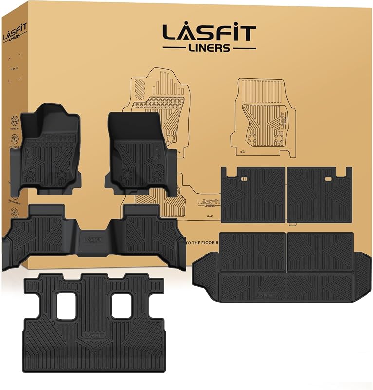 Tapetes automotivos em TPE LASFIT para Toyota 4Runner 2025–2026 de 7 lugares, conjunto completo