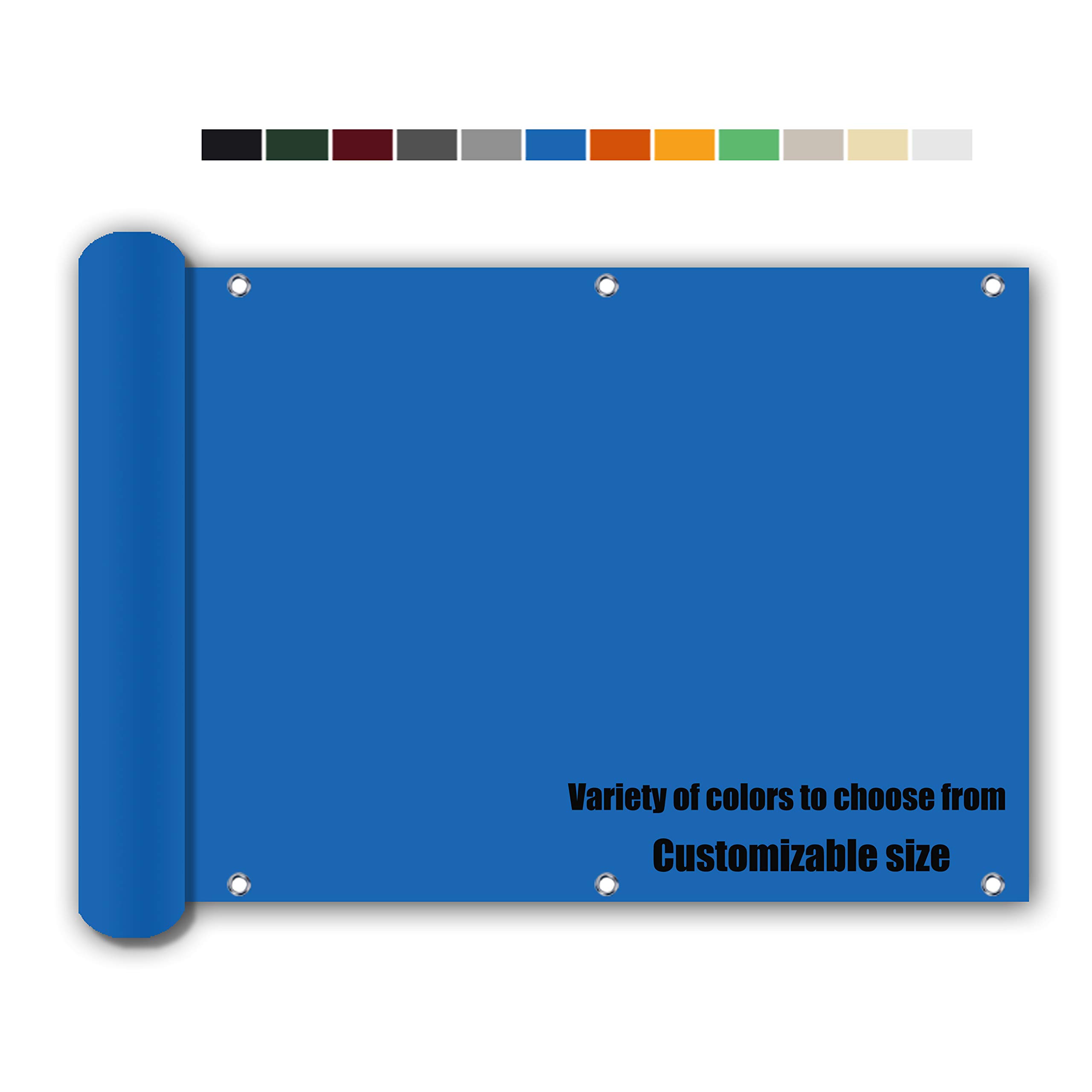 Telo frangivento per balconi Rete Ombreggiante Frangivento, 160/㎡, Resistente a Los rayos UV, per Ringhiera Protezione Balcone - Blu 0.5x5.5m
