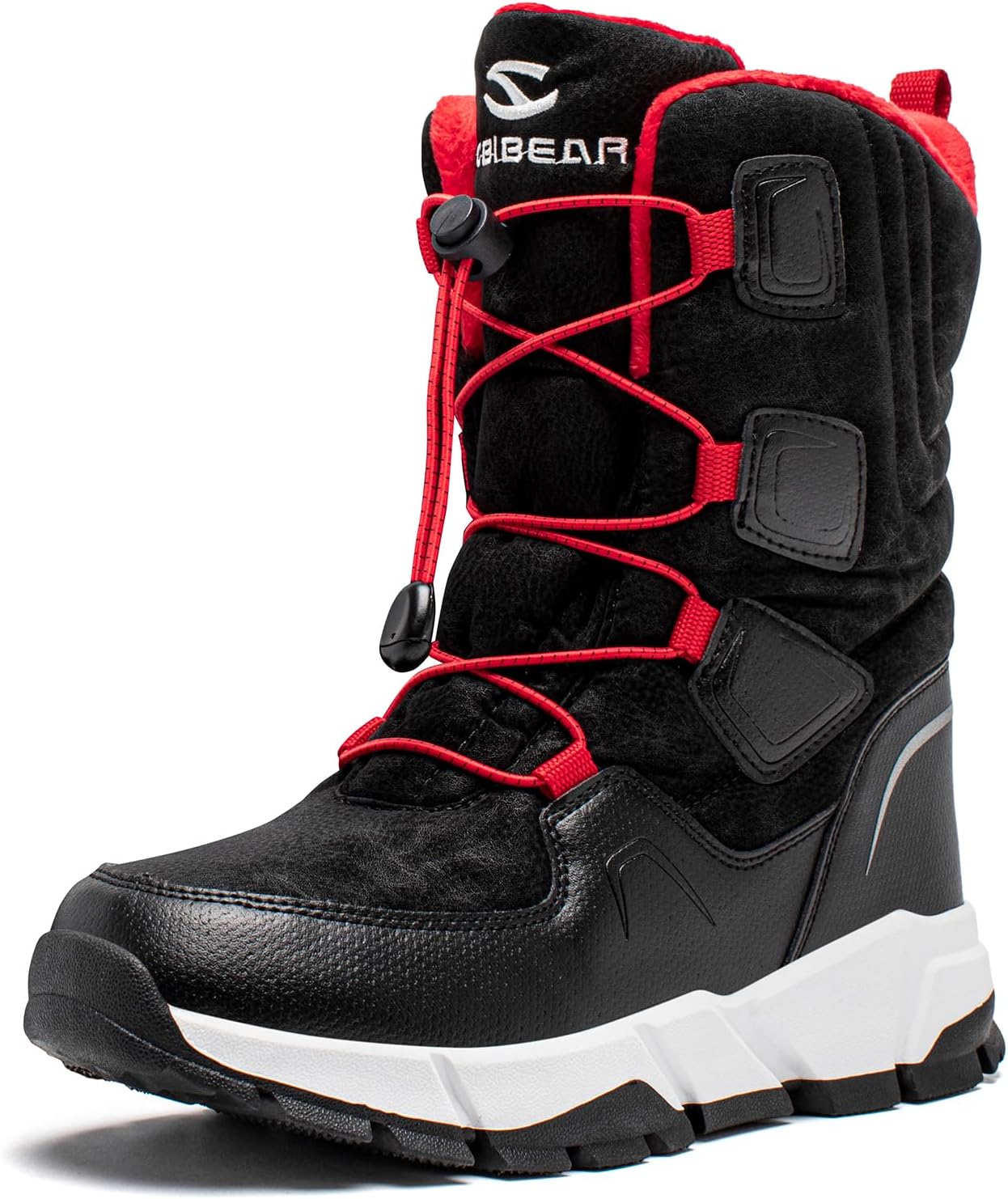 HOBIBEAR Kids Snow Boots Boys Girls Mid Calf Waterproof Warm Faux Fur Lined Insulated Winter Shoes(Toddler/Little Kid/Big Kid)