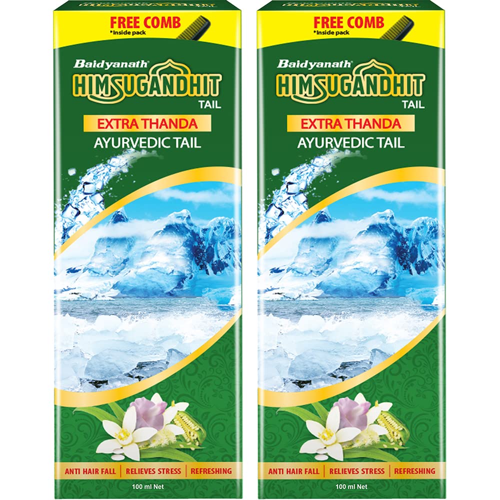 Baidyanath Himsugandhit Tel (100 ml) Pack of 2- Cooling Ayurvedic Hair Oil Enriched with Bhringraj, Brahmi, Amla, and 6 Potent Herbs For Relaxed Sleep and Mind (B09JWT6H3T) Amazon Price History, Amazon Price Tracker