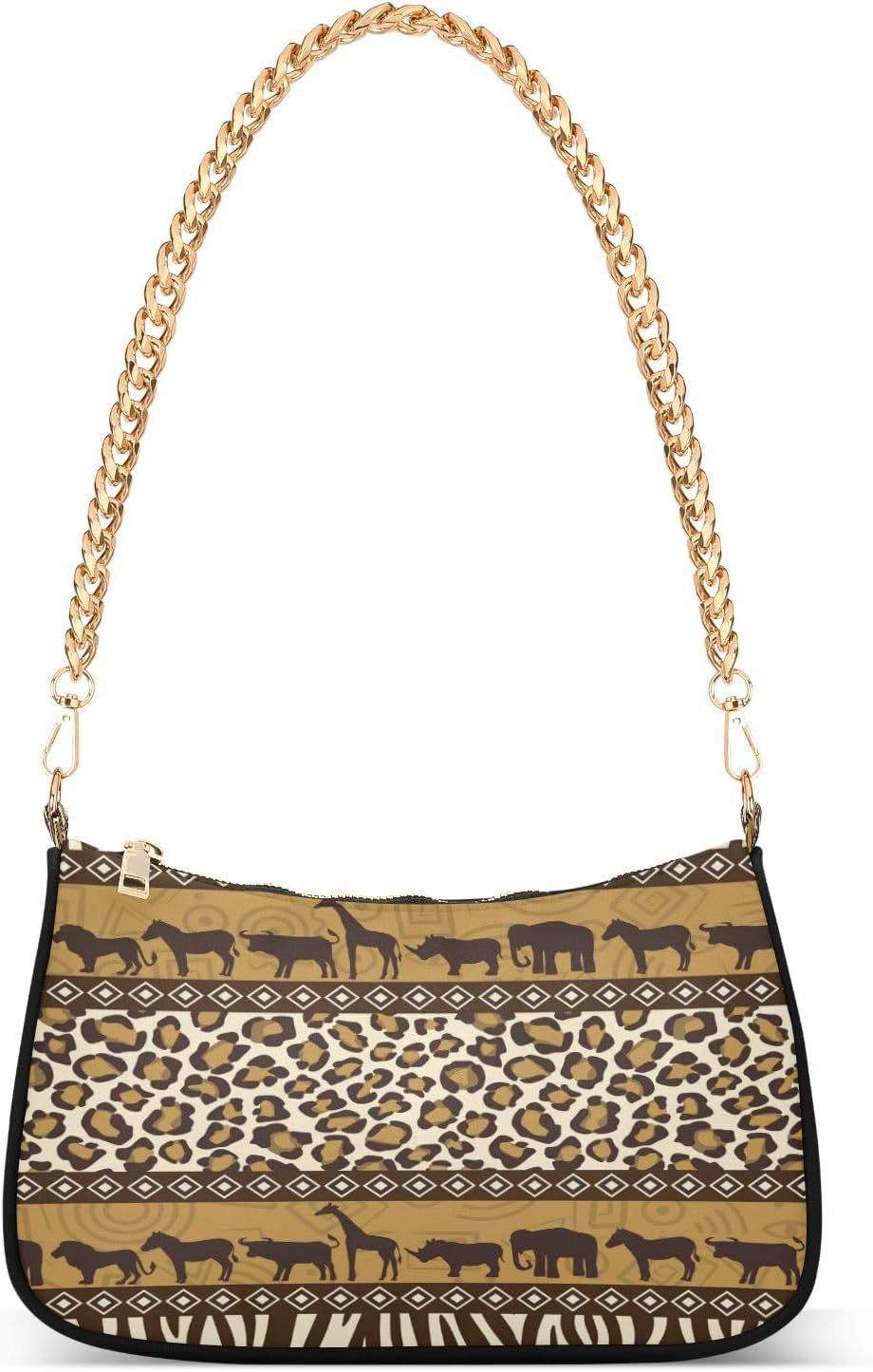 Shoulder Bags for Women Animal Zebra Leopard Cheetah Tiger Print Hobo Tote Handbag Small Clutch Purse with Zipper Closure