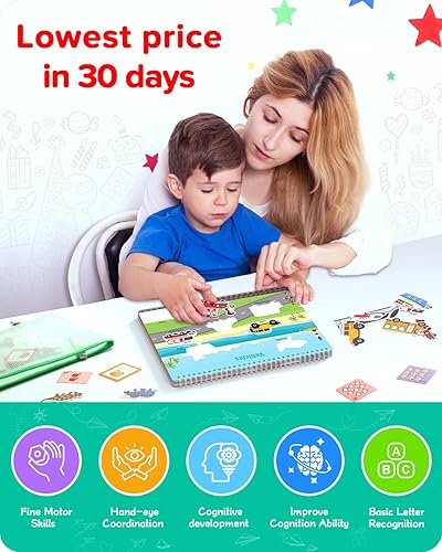 Miniatura 2 de Libro de Actividades para niños pequeños, actividades de aprendizaje preescolar Montessori, 32 temas, juguetes educativos para 1-3 años, materiales
