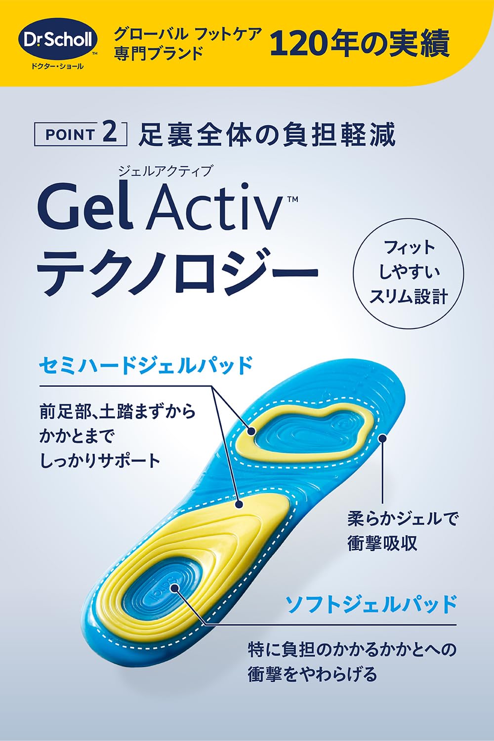 Amazon.co.jp: Dr.Scholl インソール 日常使い 【ジェルアクティブ