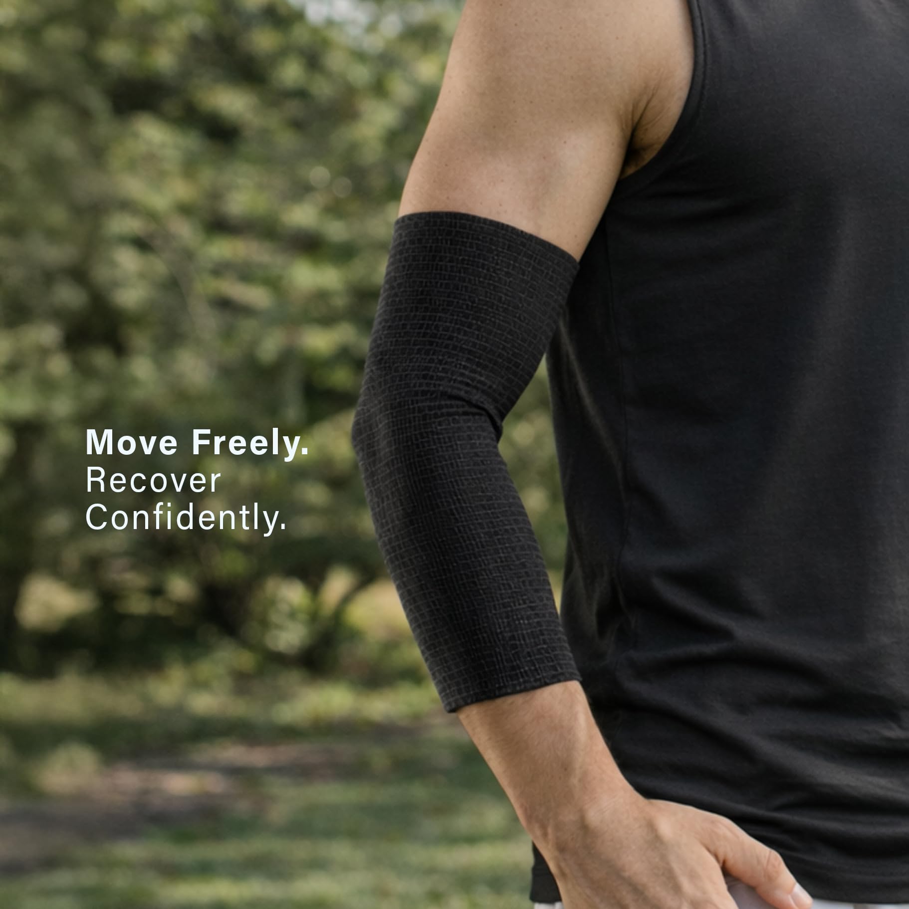 Everlit Care Griplex Black Tubular Compression Bandage – Breathable Elastic Support Wrap for Wrist, Arm, Elbow, Leg, Knee, Calf & Ankle | Sports Injury Recovery & Tissue Support for Sprains, Swelling, Lightweight Seamless Tube Bandage (F | 4" x 11yd) — Amazon image 8