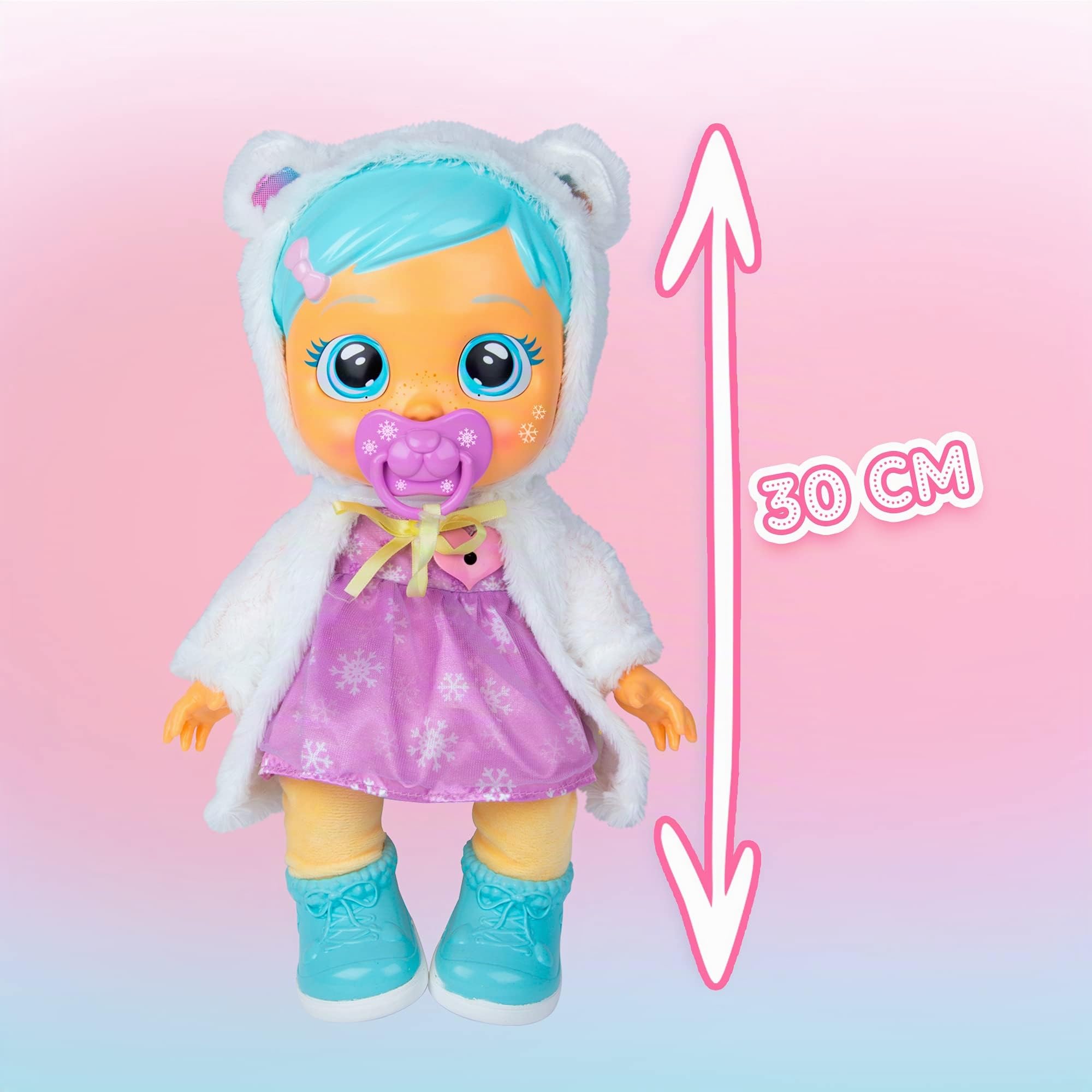 BEBÉS LLORONES Dressy Kristal está malita | Muñeca interactiva para Jugar a médico con Kit doctora y Ropa para vestir; llora de verdad y se pone malita | Muñeco para niñas y niños +18 Meses
