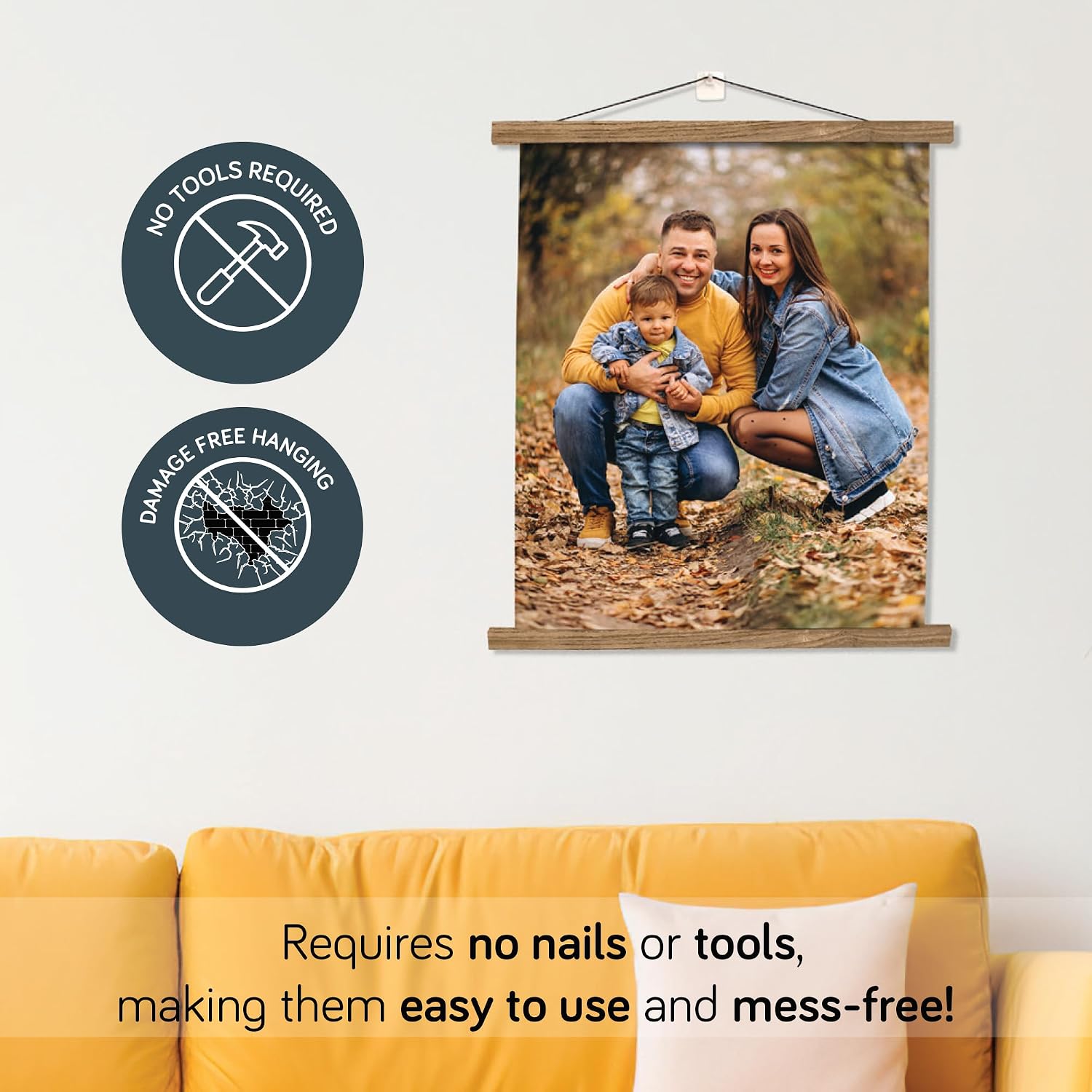 Self Adhesive Hooks, Small, Value Pack of 8 Hooks in White Complete with Adhesive Strips – Removable and Repositionable Hanging Hook for Various Surfaces – Damage Free Hanging.