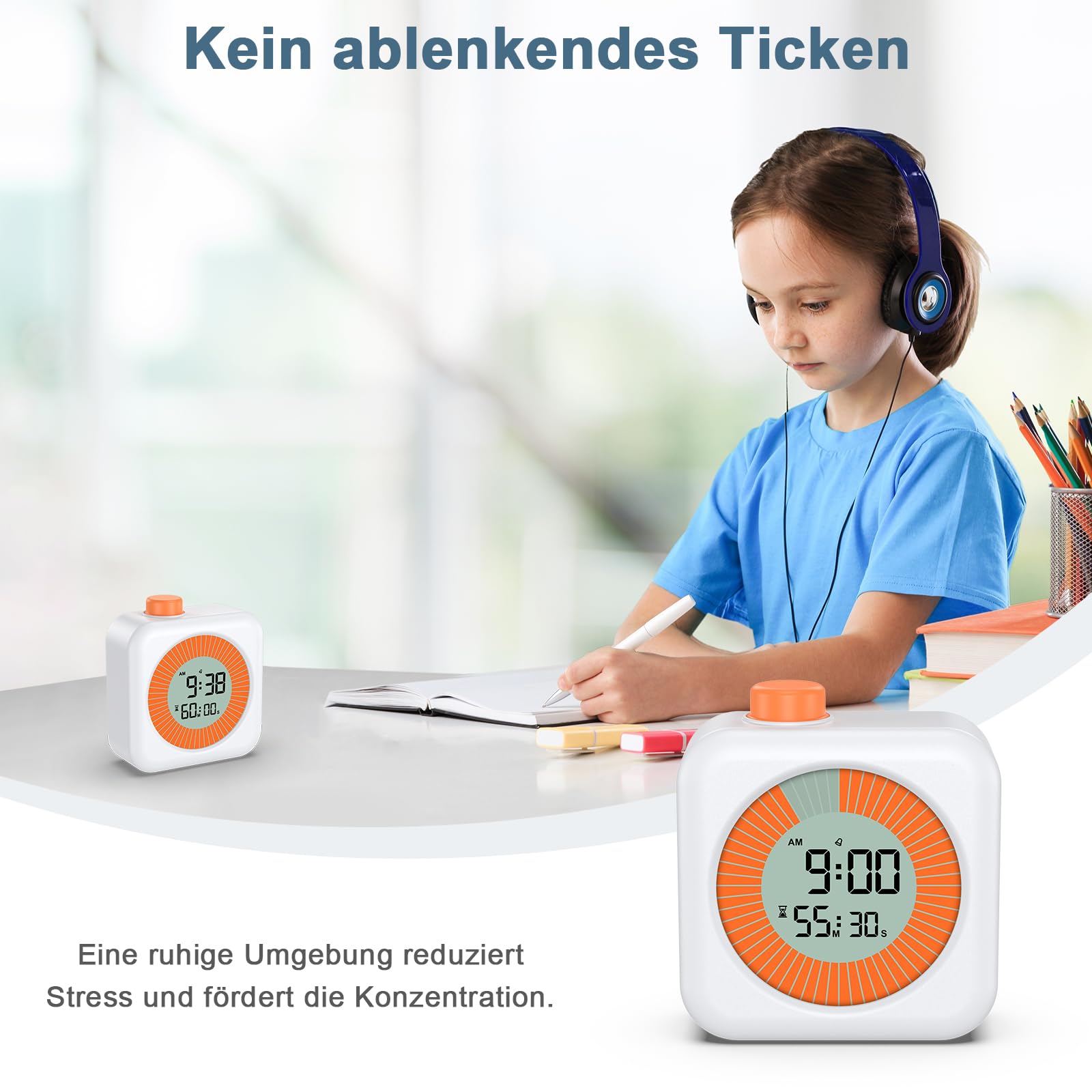cyfrowy zegar 3 w 1, funkcja alarmu z timerem, 60-minutowy timer dla dzieci, budzik krótkoterminowy, do domu, kuchni, łazienki, toalety, szkoły,