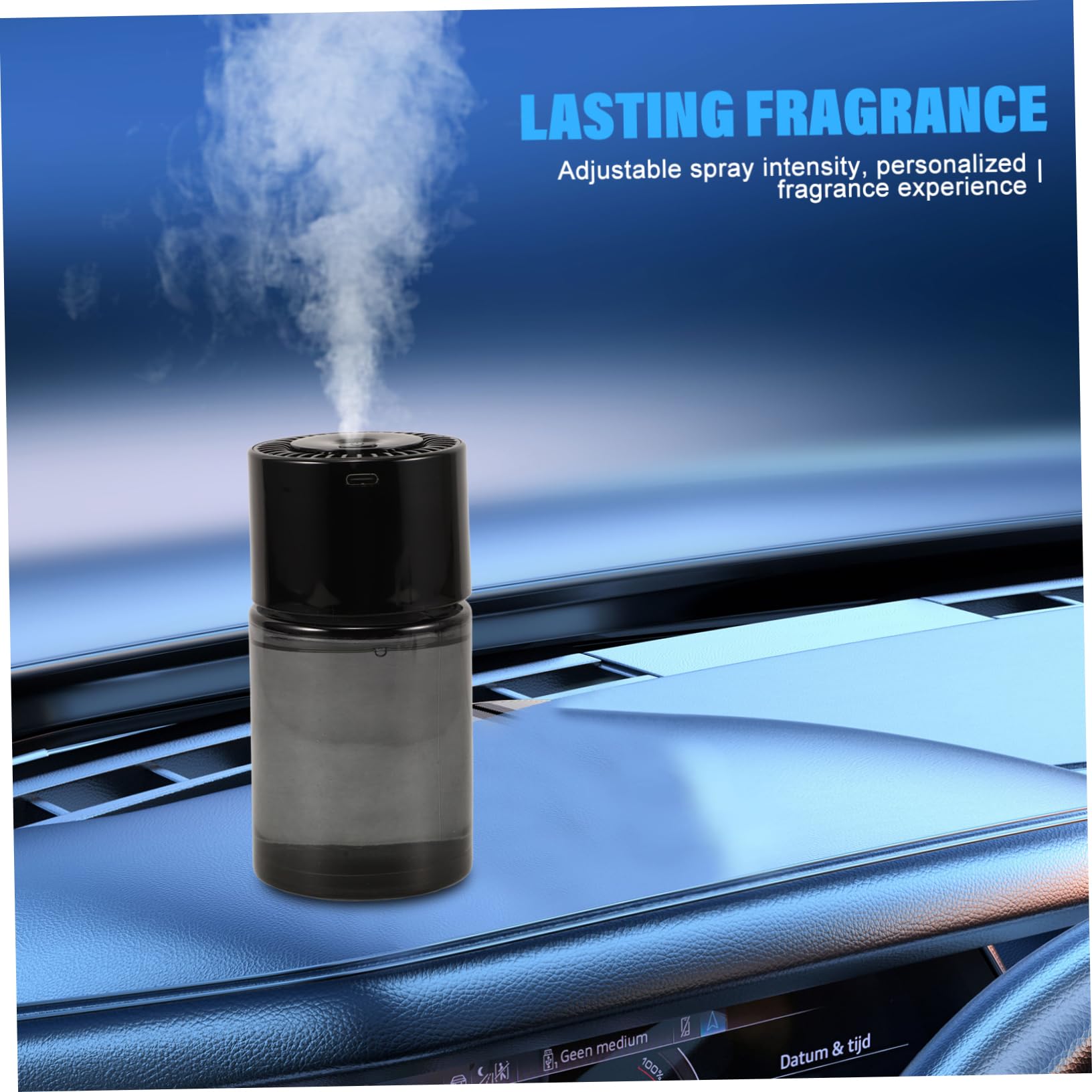 Deodorante Automatico per Auto per Auto, Diffusore di Oli Essenziali 160ml con Spruzzo Automatico e Livelli Regolabili, Plastico