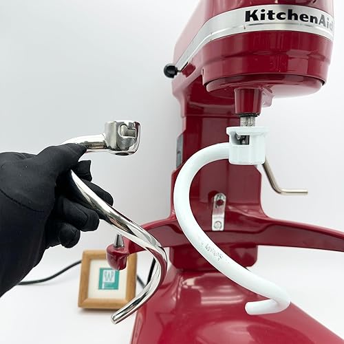 Miniatura 9 de Reemplazo de gancho de masa en espiral de acero inoxidable para mezcladores KitchenAid 6Design Bowl-Lift Stand Mixers, a prueba de óxido y fácil de