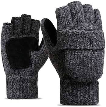 Iywish Men Women Fingerless Mittens Half Finger Texting Gloves