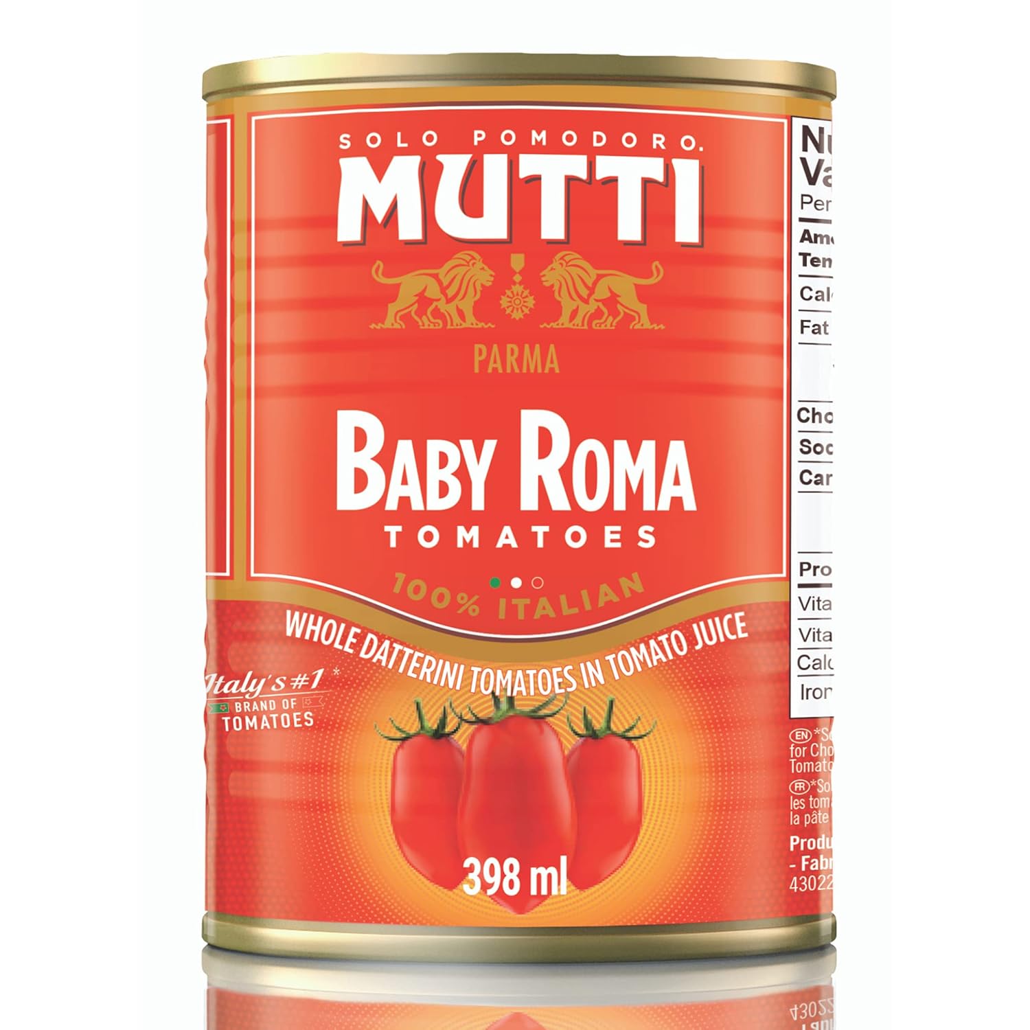 Mutti Tomato Baby Roma Crushed Tomatoes 14oz - Gluten-Free, Non-GMO Premium Italian Quality