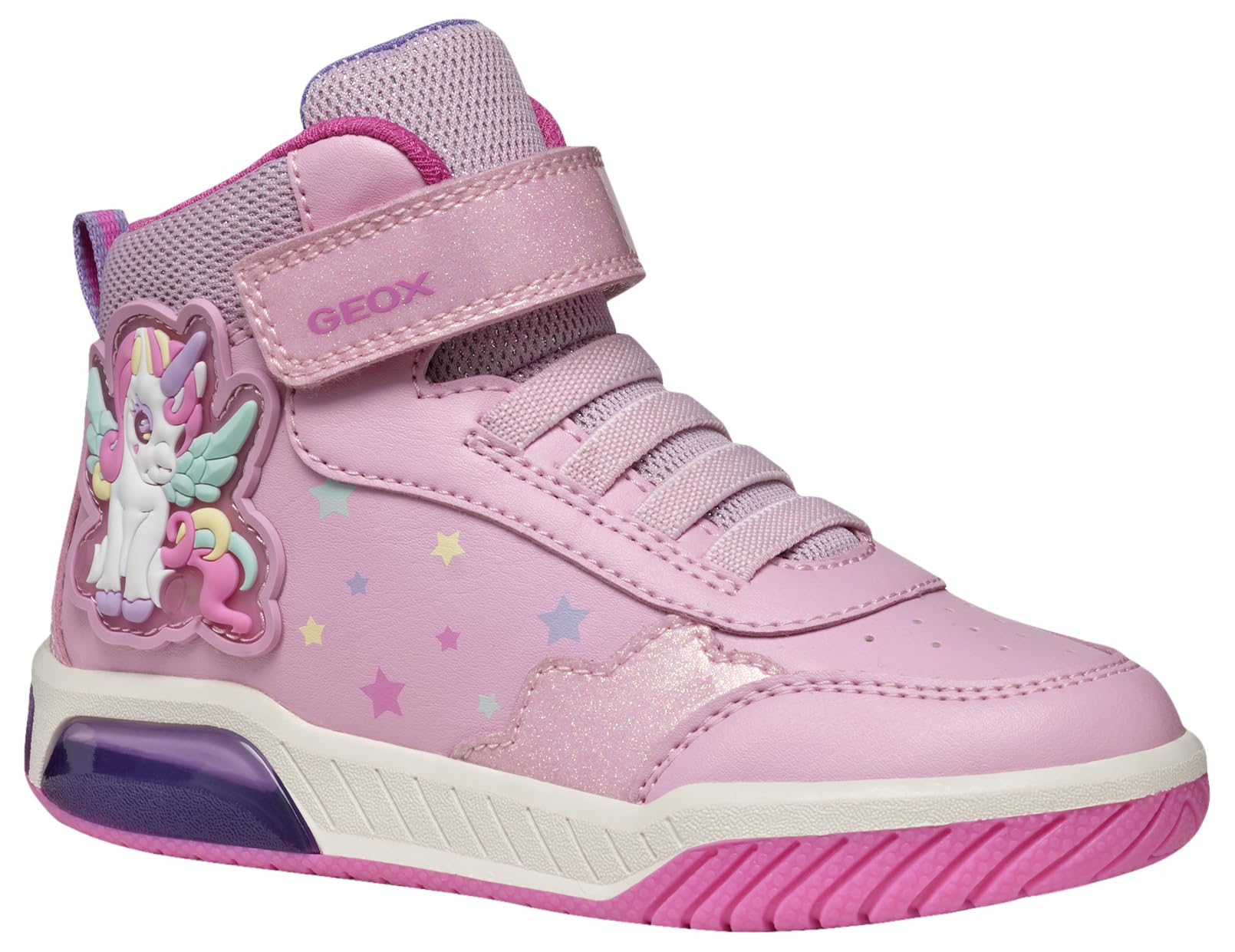 Geox Ragazza J Inek Girl Sneaker, Rosa Multicolore, 32 Eu-image