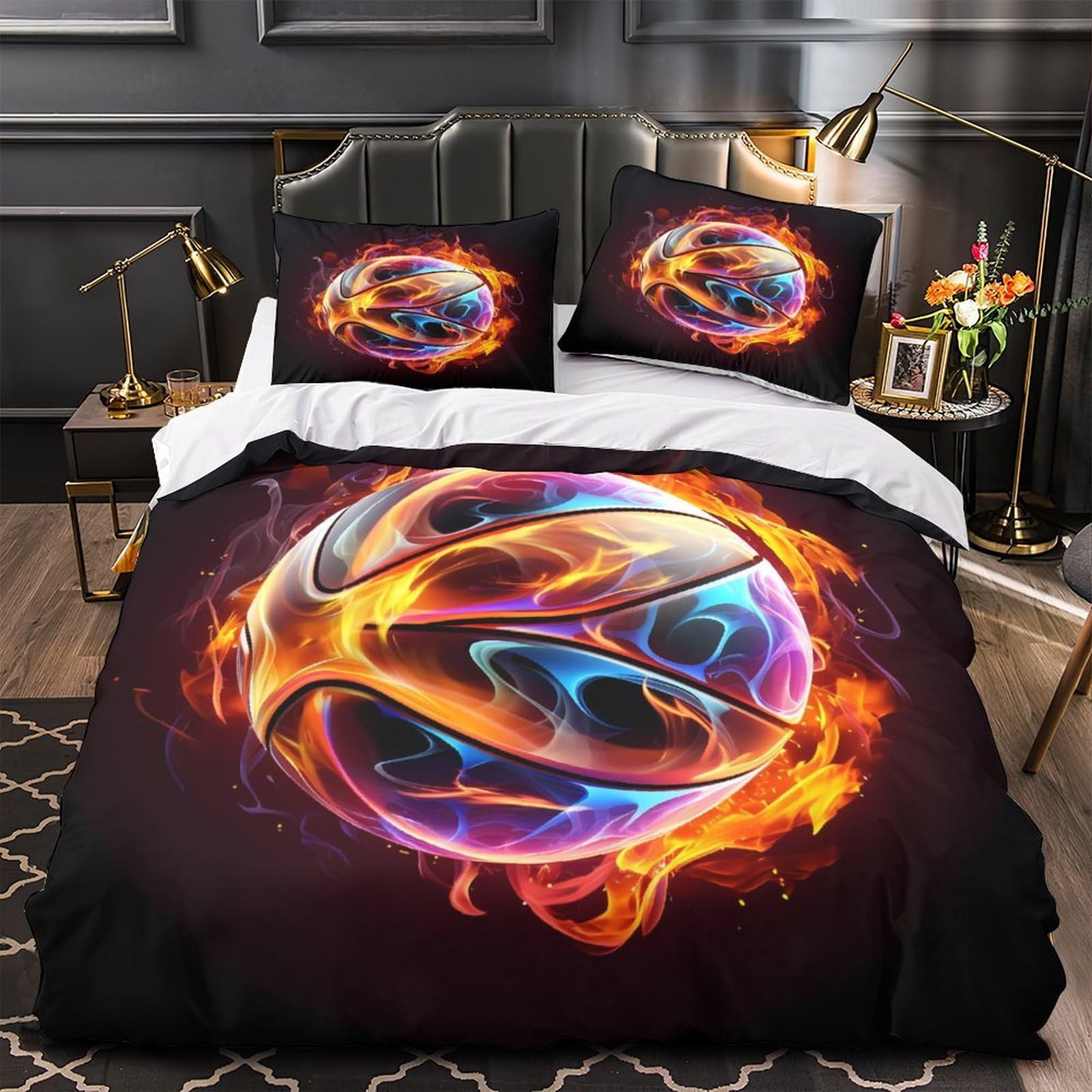 Linge de lit tracteur 260x220 cm hypoallergénique et doux pour peau sensible d'ado