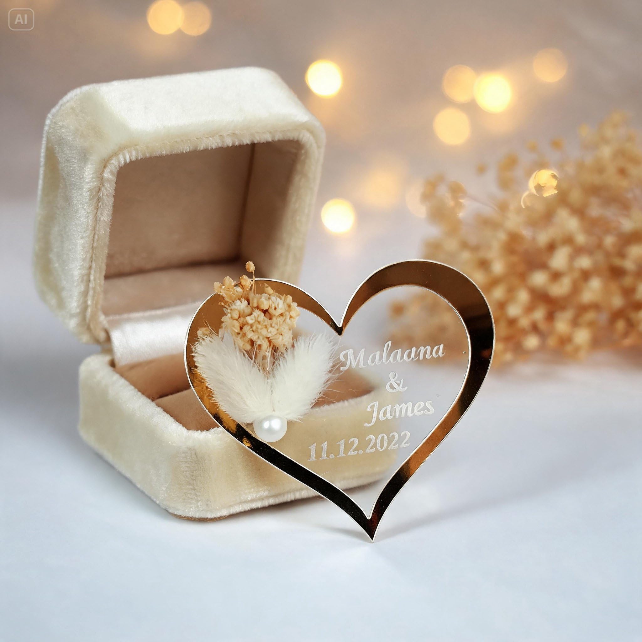 gastgeschenke hochzei ür die gäste personalisier, Stück Gold Silber Acryl Hochzeit gastgeschenke für die gäste, Taufe, Kommunion Konfirmation,Geburtstag, schön das du da bist, (Gold, 18 stück)