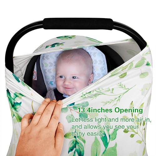 Miniatura 8 de Cubierta para lactancia. Funda para asiento de auto para bebés. Toldo para asiento de auto para bebé. Elástica, suave, permite el paso del aire,