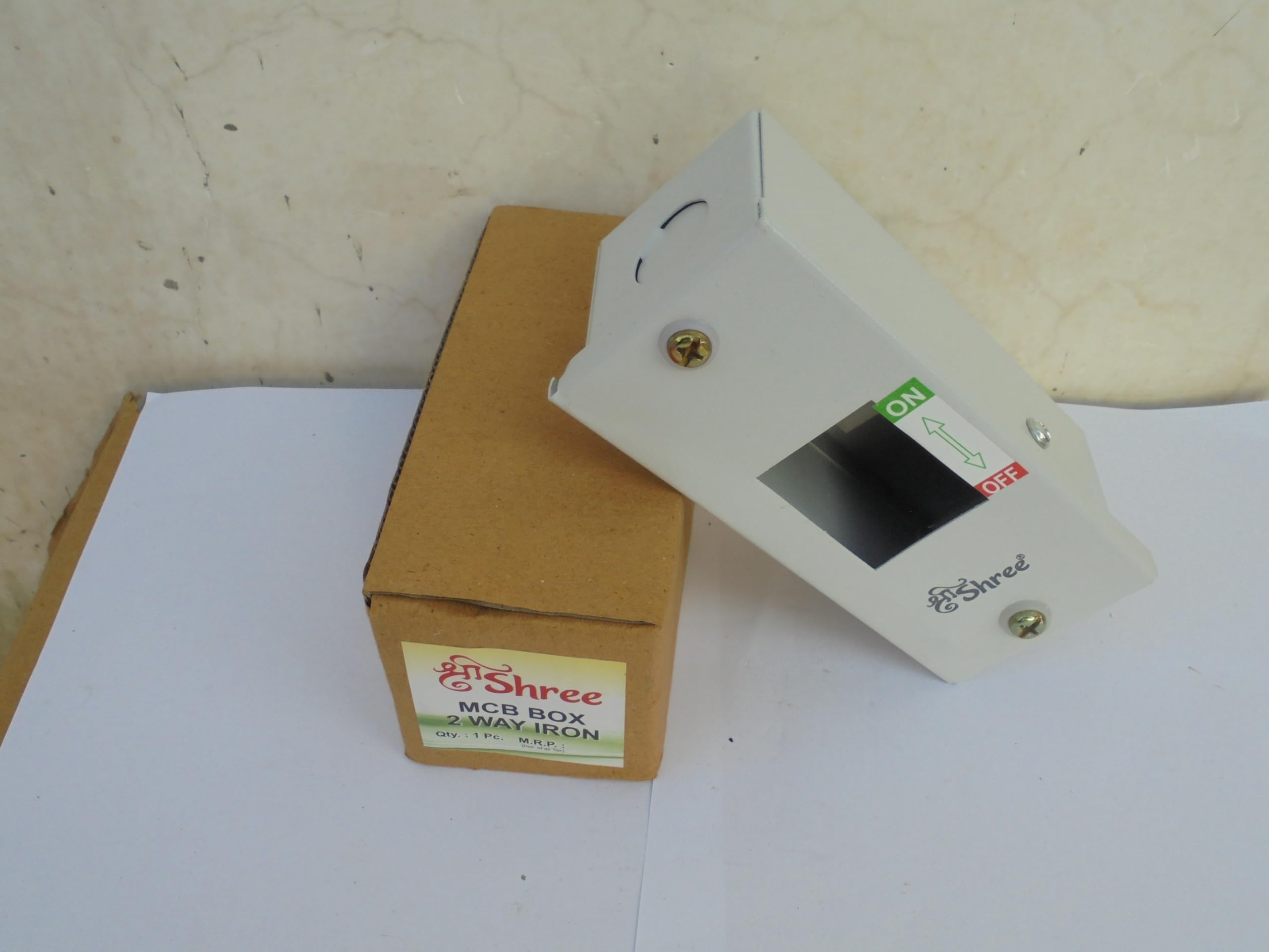 2 Way MCB Metal Box Heavy Duty with 35mm Gitti & Screw (2 Pcs) | Strong & Durable Electrical Distribution Board-image-16