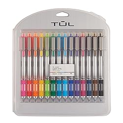 WHJJK TUL Retractable Gel Pens, Bullet Point, 0.7 mm, Gray Barrel, Assorted Standard and Bright Ink Colors, Pack of 14, SG_B01NBW93N6_US