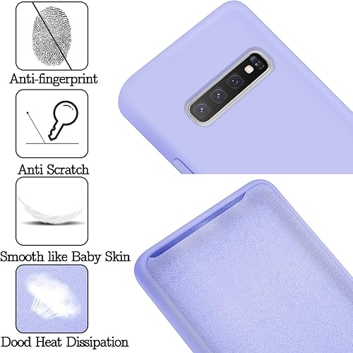 Miniatura 3 de Funda de silicona líquida compatible con Galaxy S10 Plus, protección de cuerpo completo de goma de gel a prueba de golpes para Galaxy S10 Plus 6.4