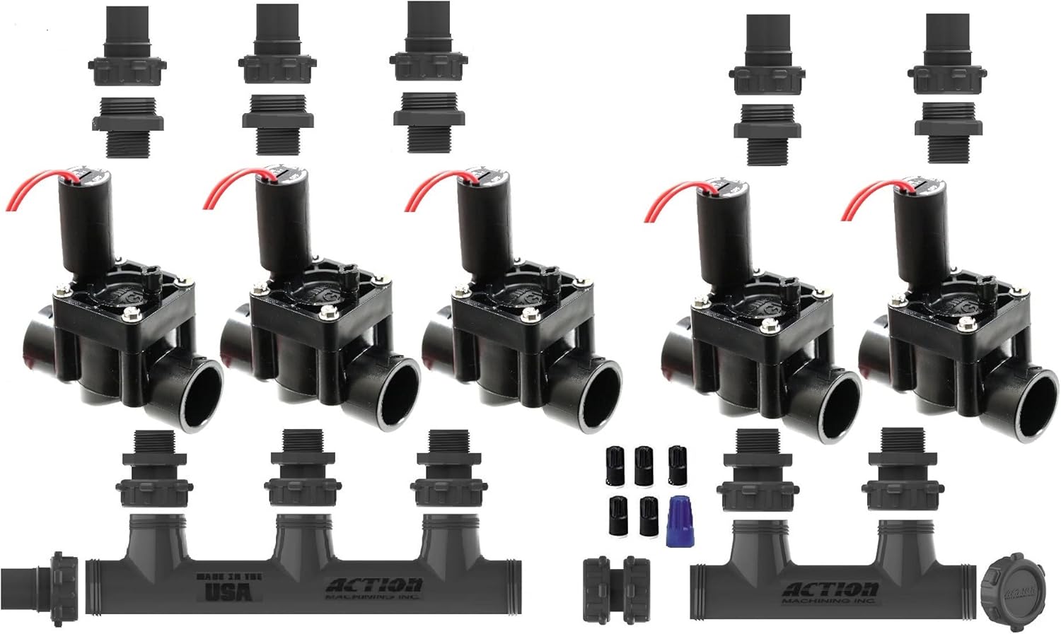 SPW Hunter Premium Valve Manifold System PGV100GS - Heavy Duty Action Machining Parts - 3/4 inch or 1 inch Slip PGV-100 (5 Zone)