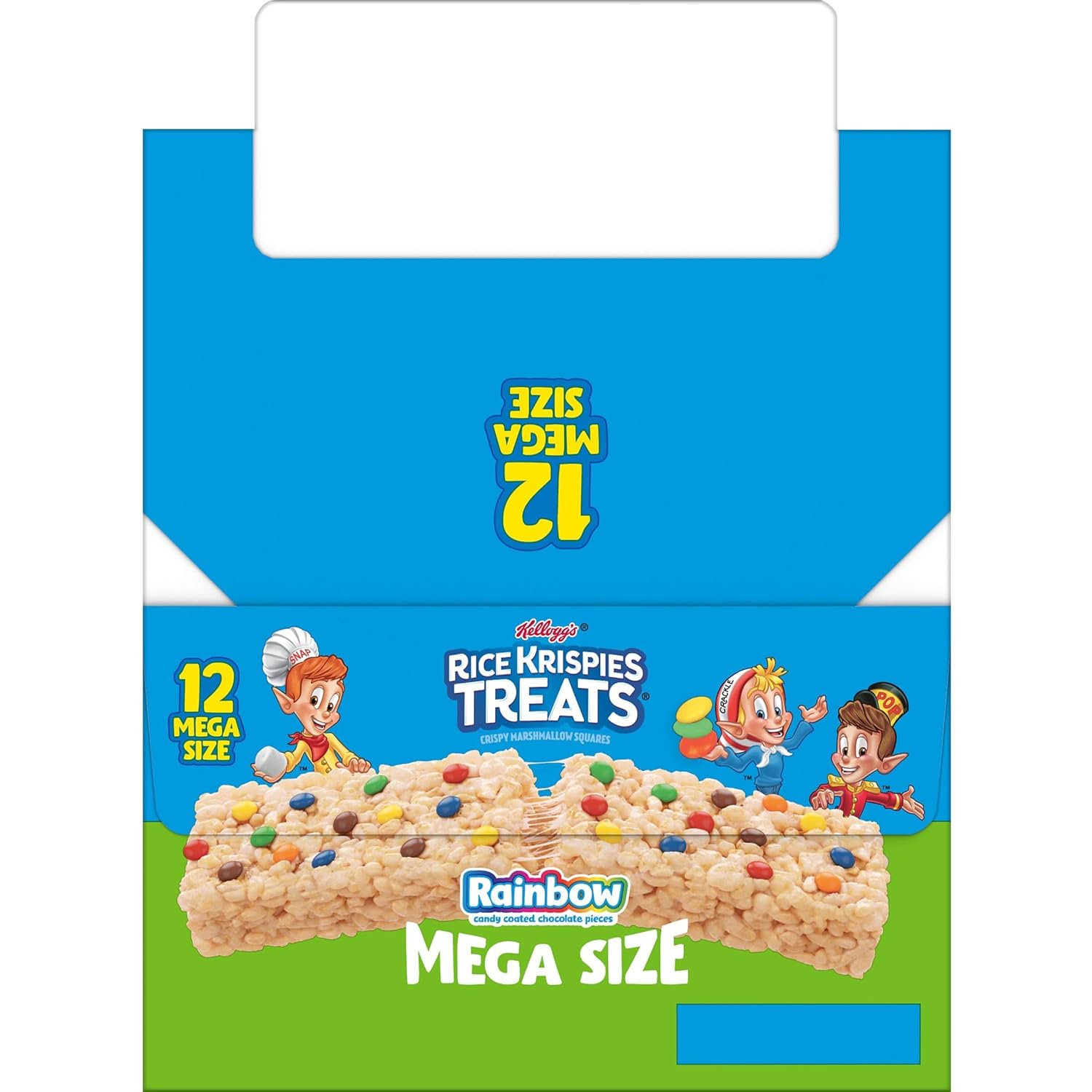 Rice Krispies Treats Mega Bars Large Marshmallow Snack Bars, Kids Snacks, Rainbow, 25.3oz Box (12 Count)