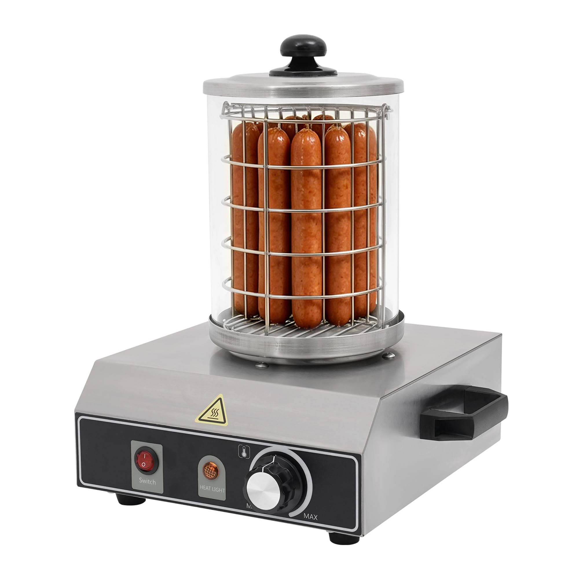 Würstchenwärmer Elektrischer Hot Dog Maker Maschine 220V Wurstkocher, 0～85℃Einstellbare Temperatur Got Dog Dampfer für westliche Restaurants, Fast-Food-Läden, Cafés