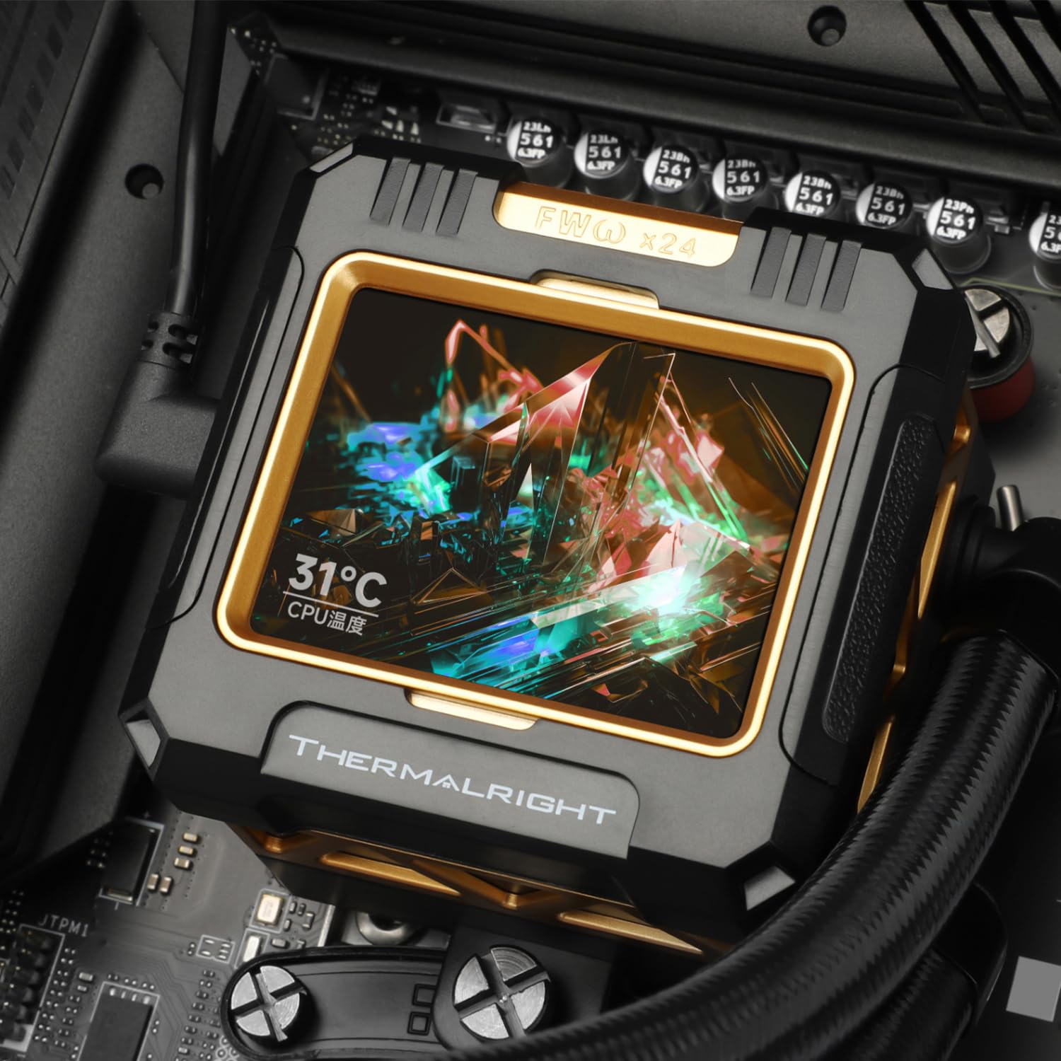 Thermalright FW360 - Refrigeración por agua para CPU, refrigeración AIO, pantalla LCD IPS 320 x 240, para refrigerador de CPU líquido AMD/Intel: AM5/LGA1700/1851, enfriador de agua AIO de 2,4 pulgadas