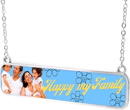 Miniatura 10 de Personalized Photo Necklace Gift 4k High Quality Print, Customizable Bar Necklace for Cherished Memories (Personalized Photo Necklace Gift 4k High