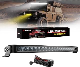 4WDKING Dual Color Slim LED Light Bar 22 Inch Fog Lights for Offroad Trucks