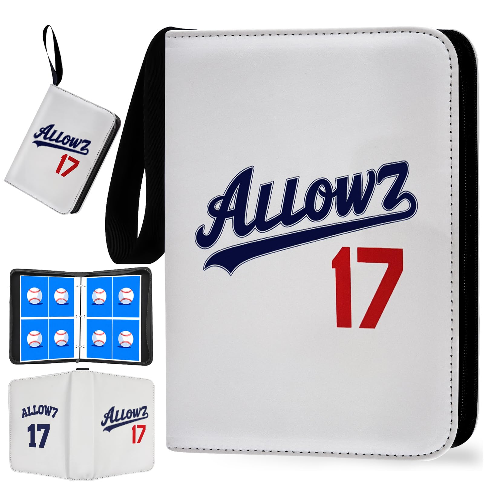 Photo 1 of 2024-2025 Baseball Card Binder 400 Pockets - 4-Pocket Removable Sleeves Waterproof PU Leather Album, Sports Trading Card Holder for Baseball Collectibles, Gift for Boys Girls Collectors