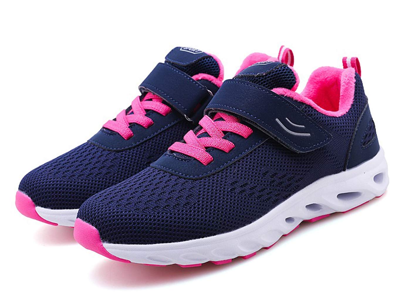 Zapatillas Deportivas Mujer Invierno Al Aire Libre Antideslizante Nieve Cálido Forrado Cómodo Casual Sneakers Azul Oscuro 39 EU