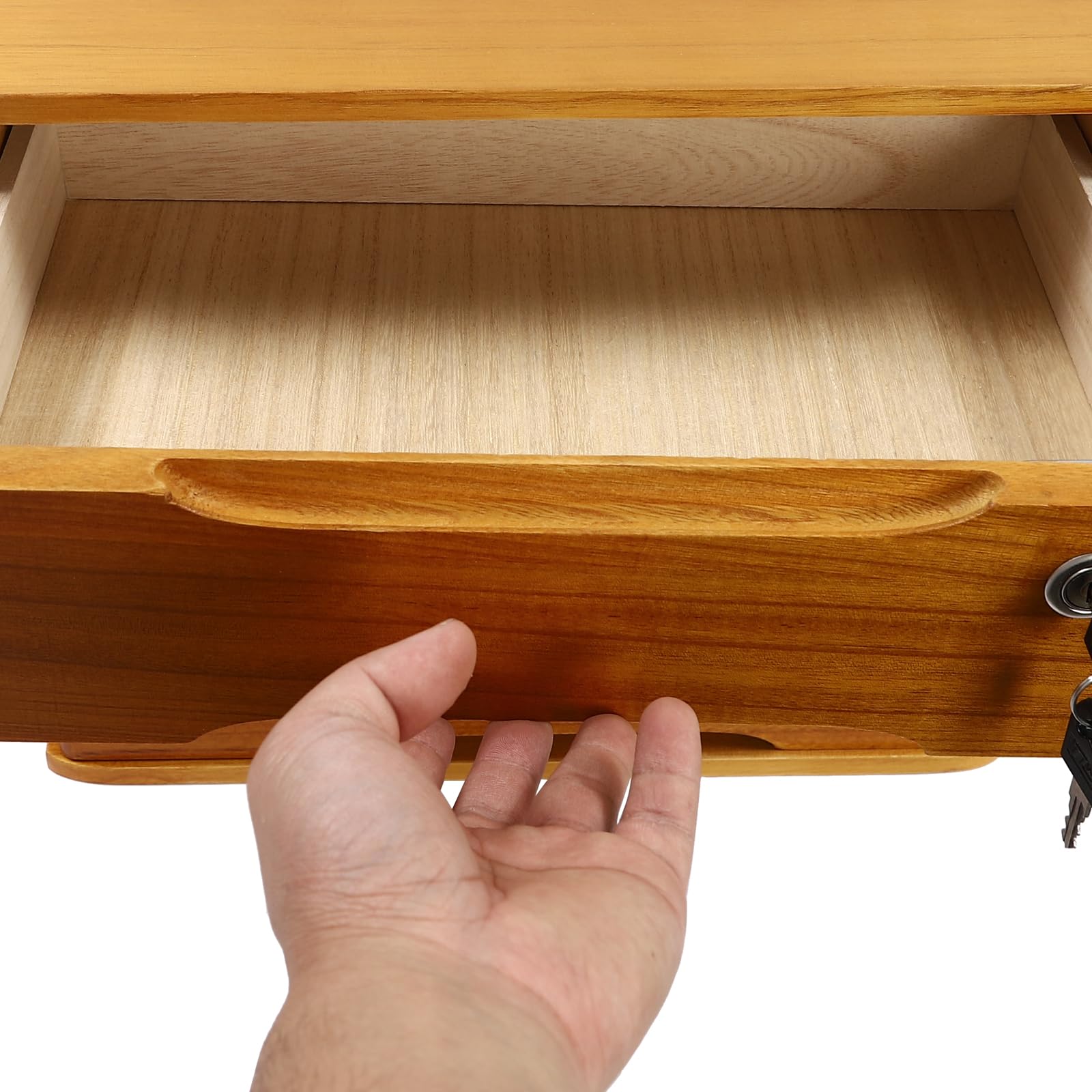 Organizer per letteratura in legno con cassetti, armadietto da scrivania per articoli per la casa, organizer per cassetti a 3 livelli per ufficio, scuola o uso domestico