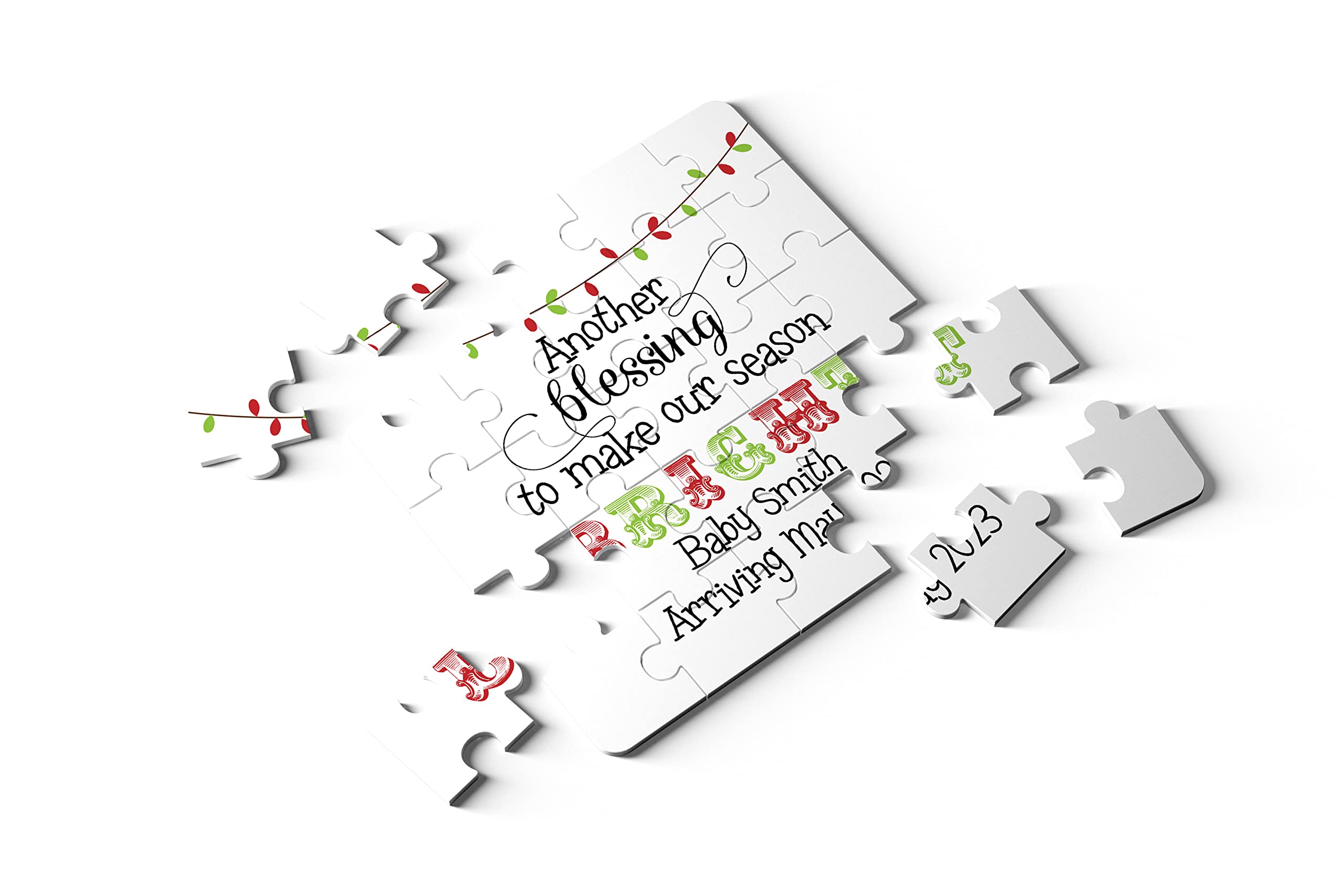 Christmas Pregnancy Announcement Puzzle