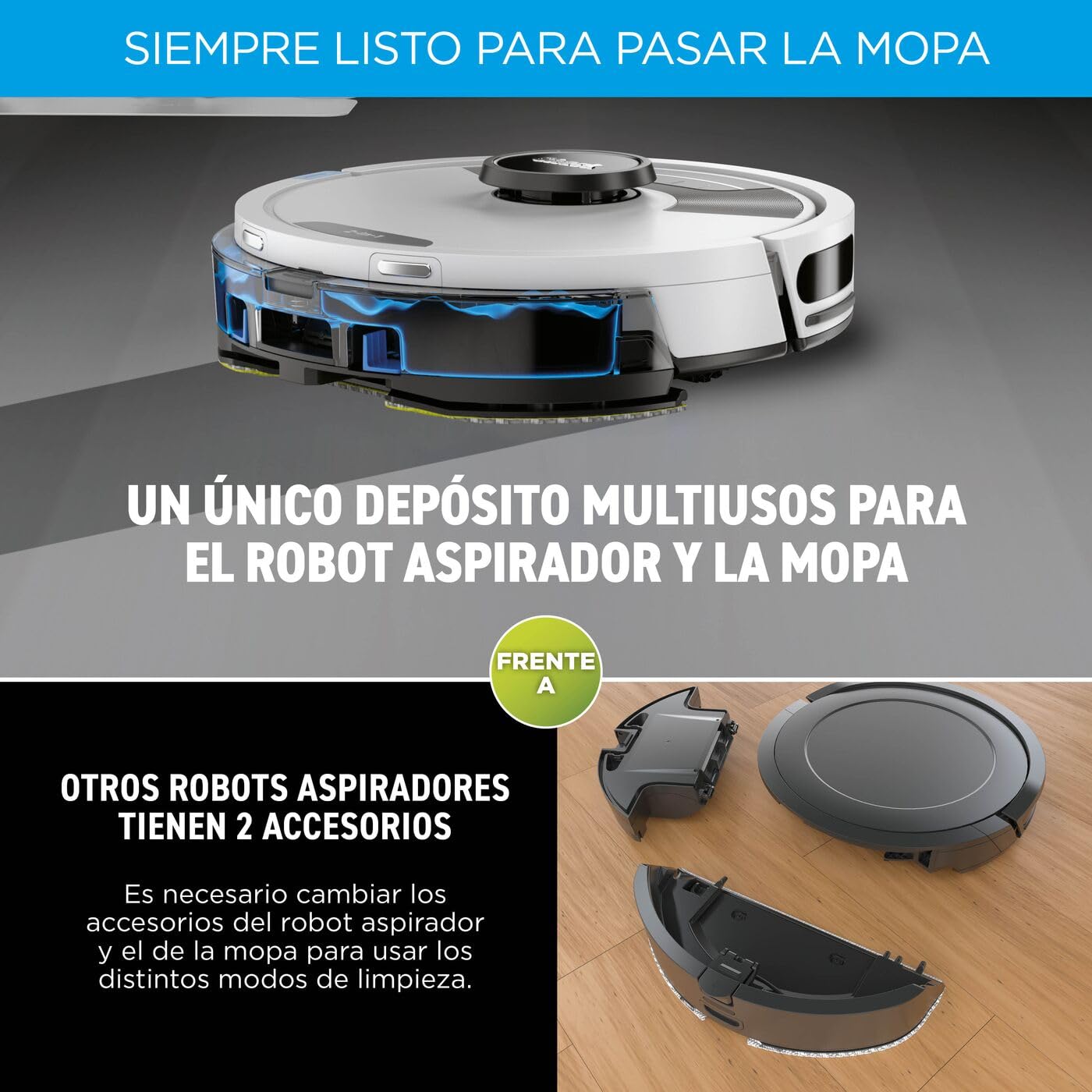 Shark Matrix Plus, Robot Aspirador y Mopa 2 en 1, Blanco, RV2620WAEUWH | Vaciado Automático, Mapeo LiDAR y Tecnología CleanEdge, para Alfombras, Suelos y Pelo de Mascotas, Autocarga, WiFi/App