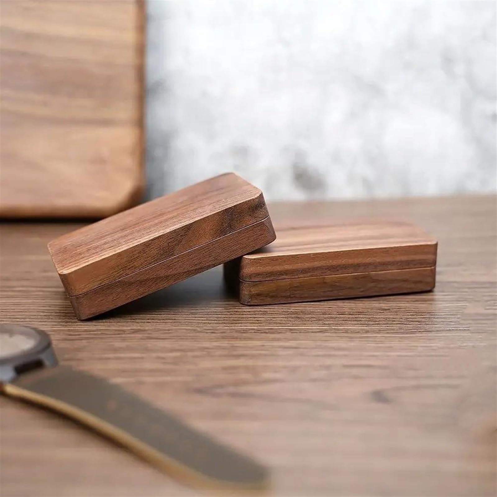 Organizador de Collares, joyero de Madera con Doble Compartimento para Guardar Pendientes, Anillos, Collares, expositores, Anillos, Estuches de Almacenamiento, Estuches para Pendientes.