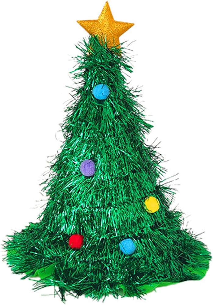 サンタ帽子付きクリスマスツリー サンタ帽子付きクリスマスツリー