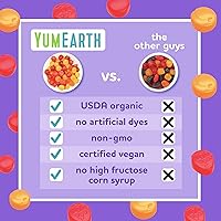 Vista 4 de YumEarth Snacks de frutas orgánicas (paquete de 35) – Paquetes de aperitivos de 0.7 onzas, aptas para alérgicos, sin gluten, sin OMG, sin tintes