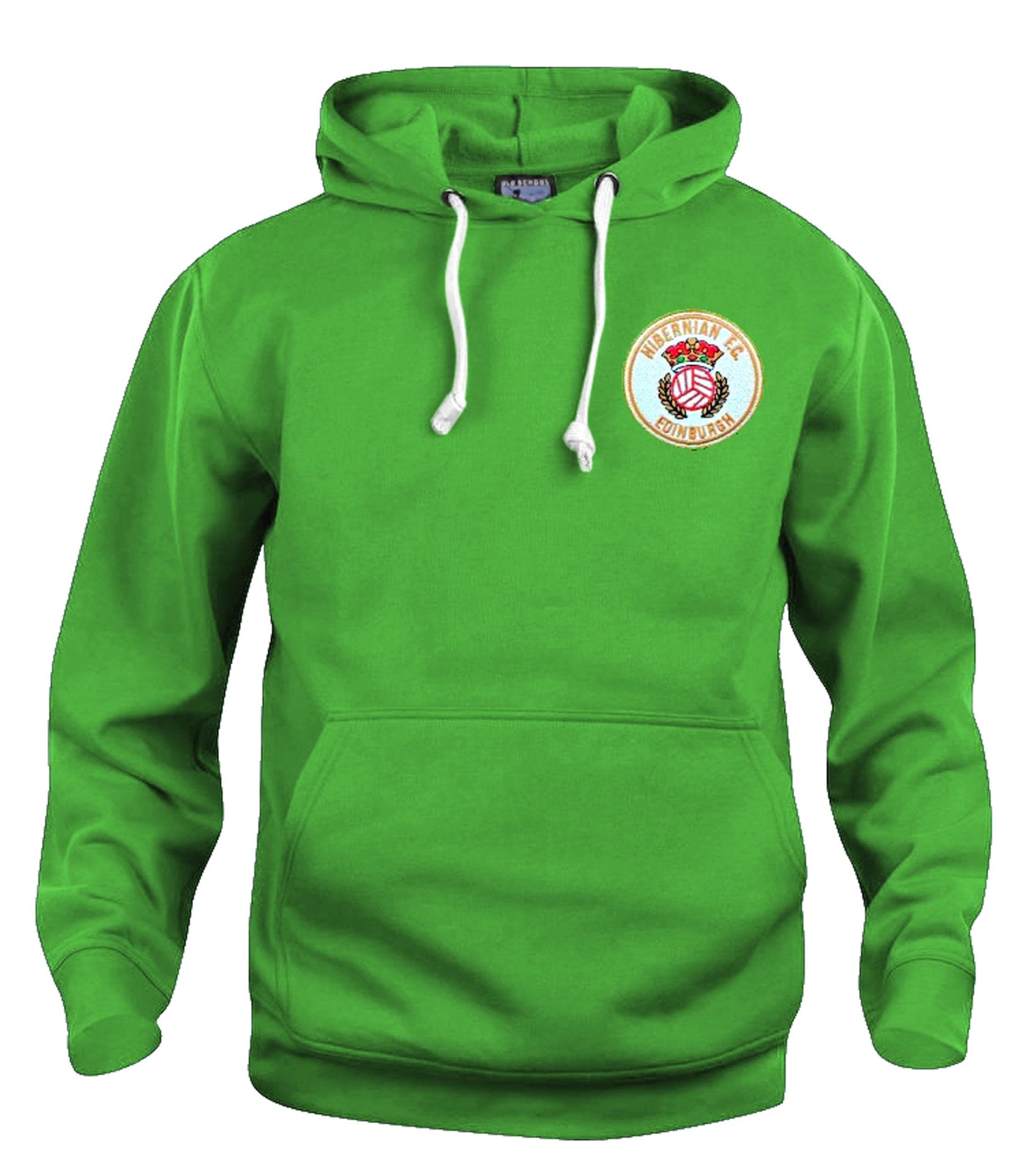 Old School Football Hibernian Retro 1980s Football Hoodie Green