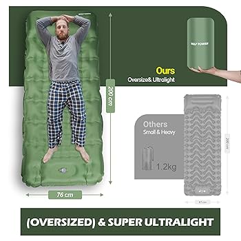 まー　LOGOS SUPER THICK SELF INFLATE MA Self Inflating Sleeping Pad with Electric Pump, 3.14