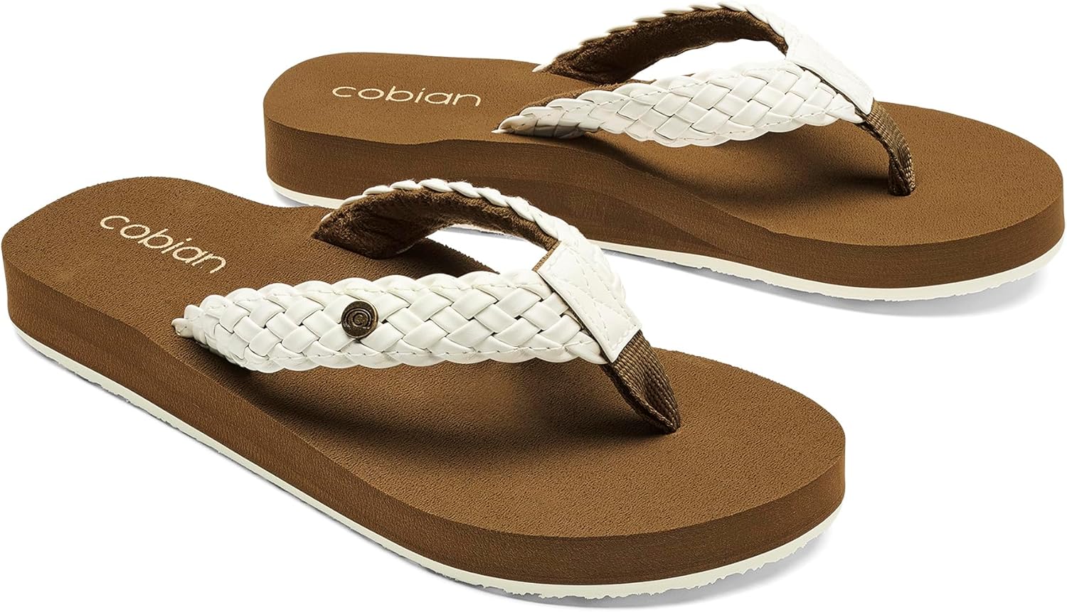 Cobian Braided Bounce – Women’s Sandals With Extra-Thick Cushion – Soft Flip Flops for Women With Arch Support - Image 3
