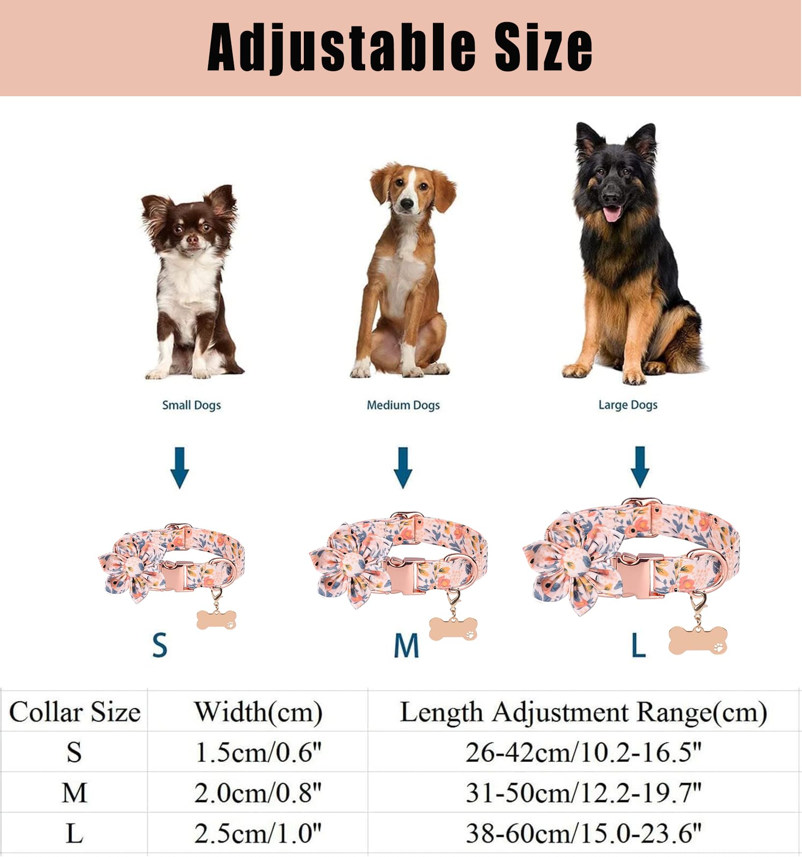 HSIGIO Juego De Collar Y Correa Para Perro Para Niñas Ajustables