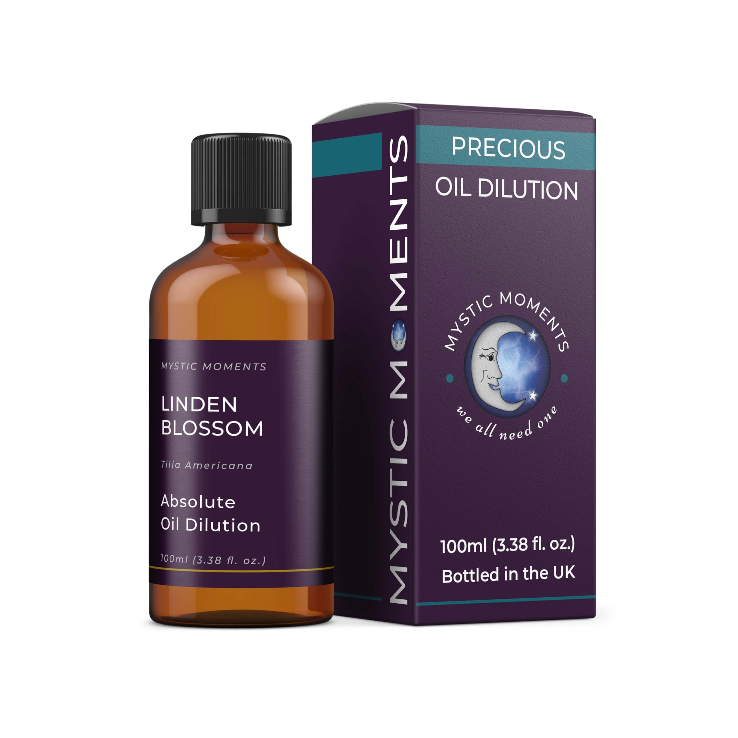 Mystic Moments | Linden Blossom Absolute Precious Oil Dilution 100Ml 3% Jojoba Blend Perfect For Massage, Skincare, Beauty And Aromatherapy