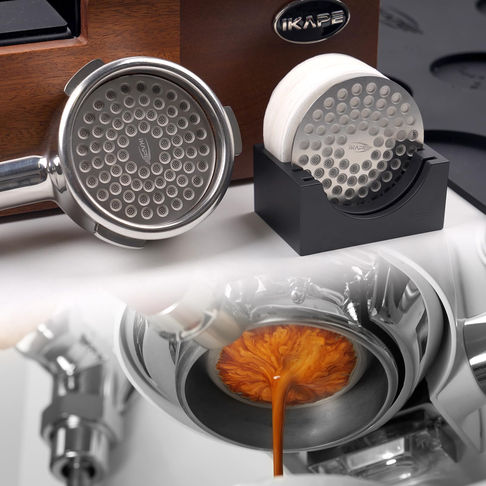 IKAPE Espresso-Pucksieb 51 Mm - Aus Lebensmittelechtem Edelstahl 316, Ultradünn Für Siebträger Kaffeemaschinen