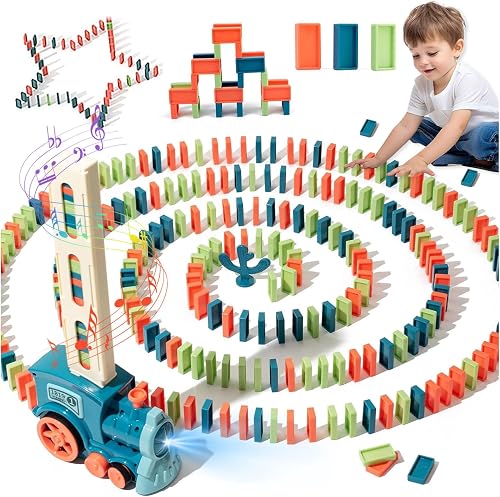 Train électrique Jouets de Domino avec 100 Pièces Jou TOGETDREAM