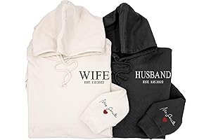 Custom Embroidered Couple Sweatshirt Hoodie